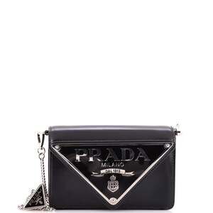 Prada Maxi Triangle Logo Chain Flap Bag #219261P23B